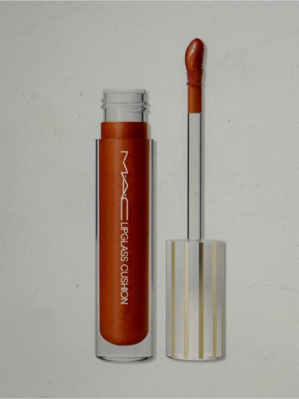 MAC Lipglass Cushion Liquid Gloss - Carbonated burnt orange/golden bronze pearl